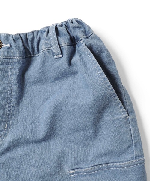 GLAZOS（グラソス）の「接触冷感デニム・カーゴショートパンツ（デニムパンツ・キッズ・ブルー/ライトブルー・170cm/150cm/130cm/140cm/160cm）」の10枚目の写真