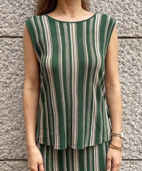 esutoreja（エストレジャ）の「2カラーストライプタンクトップ（タンクトップ・レディース・ブラック/グリーン/アイボリー・FREE）」の17枚目の写真