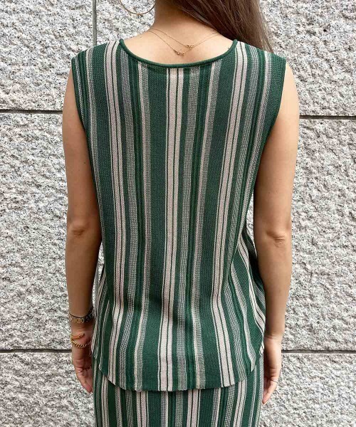 esutoreja（エストレジャ）の「2カラーストライプタンクトップ（タンクトップ・レディース・ブラック/グリーン/アイボリー・FREE）」の13枚目の写真