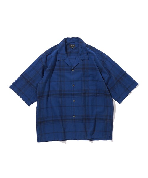 BEAMS(ビームス)の「BEAMS / フェード チェック ルーズフィット オープンカラーシャツ(シャツ/ブラウス・メンズ・ネイビー/レッド/オリーブ・M/L/S/XL)」の18枚目の写真