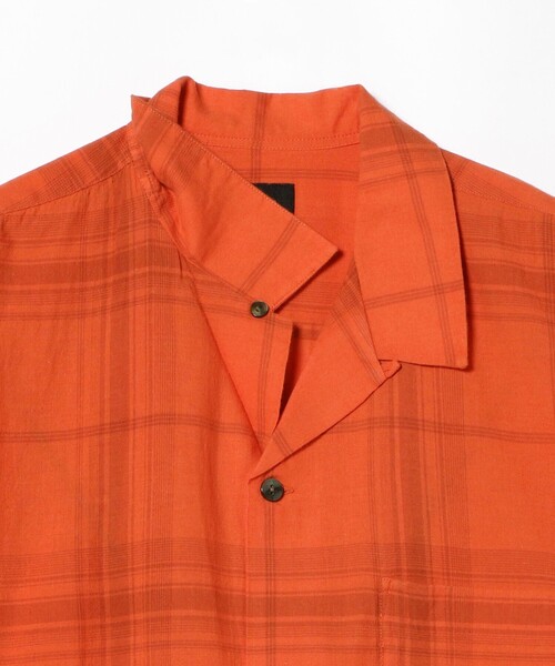 BEAMS（ビームス）の「BEAMS / フェード チェック ルーズフィット　オープンカラーシャツ（シャツ/ブラウス・メンズ・ネイビー/レッド/オリーブ・M/L/S/XL）」の6枚目の写真