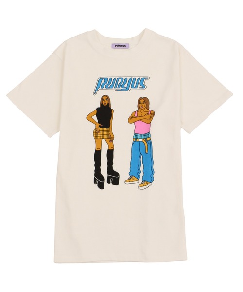 PUNYUS（プニュズ）の「90sアイコンＴシャツ（Tシャツ/カットソー・レディース・スミクロ/ホワイト/ピンク・2/1/3/4）」の5枚目の写真
