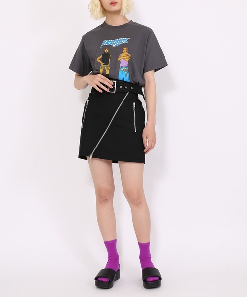 PUNYUS（プニュズ）の「90sアイコンＴシャツ（Tシャツ/カットソー・レディース・スミクロ/ホワイト/ピンク・2/1/3/4）」の17枚目の写真