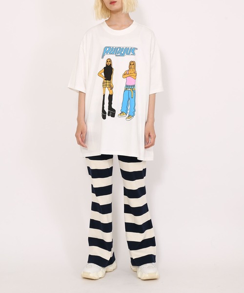 PUNYUS（プニュズ）の「90sアイコンＴシャツ（Tシャツ/カットソー・レディース・スミクロ/ホワイト/ピンク・2/1/3/4）」の13枚目の写真