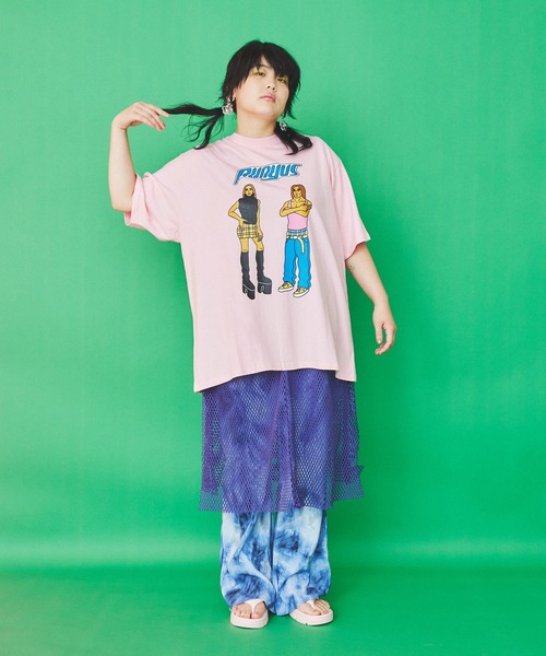 PUNYUS（プニュズ）の「90sアイコンＴシャツ（Tシャツ/カットソー・レディース・スミクロ/ホワイト/ピンク・2/1/3/4）」の15枚目の写真