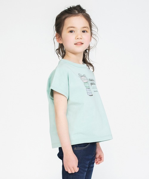 BRANSHES（ブランシェス）の「【プチプラ / 綿100％】アソート半袖Tシャツ（Tシャツ/カットソー・キッズ・ラベンダー/ライトグリーン/ピンク/オフホワイト・140/130/120/100/110/150）」の6枚目の写真
