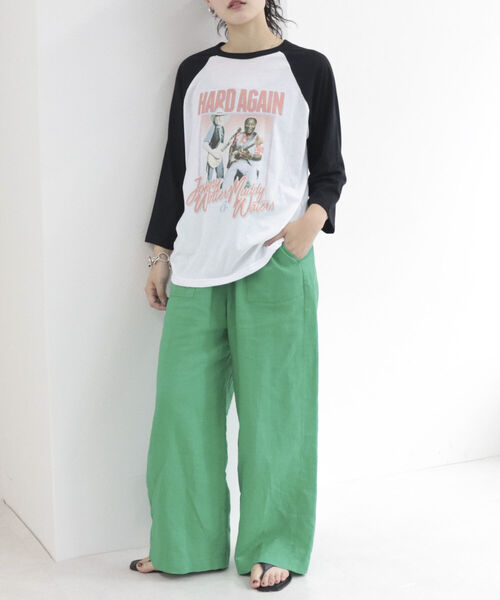 fredy repit(フレディレピ)の「【WEB限定】【BLUESCENTRIC/ブルースセントリック】ベースボールバンドT(Tシャツ/カットソー・レディース・オフホワイト/キナリ・FREE)」の4枚目の写真