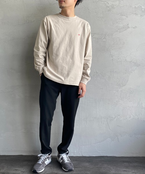 DANTON（ダントン）の「[DANTON/ダントン] ワンポイントロゴ クルーネックロンT（Tシャツ/カットソー・レディース・ホワイト/チャコールグレー/ブラック/グリーン/グレイッシュベージュ・40/38/42）」の13枚目の写真