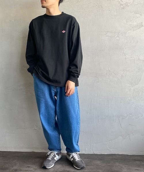 DANTON（ダントン）の「[DANTON/ダントン] ワンポイントロゴ クルーネックロンT（Tシャツ/カットソー・レディース・ホワイト/チャコールグレー/ブラック/グリーン/グレイッシュベージュ・40/38/42）」の9枚目の写真