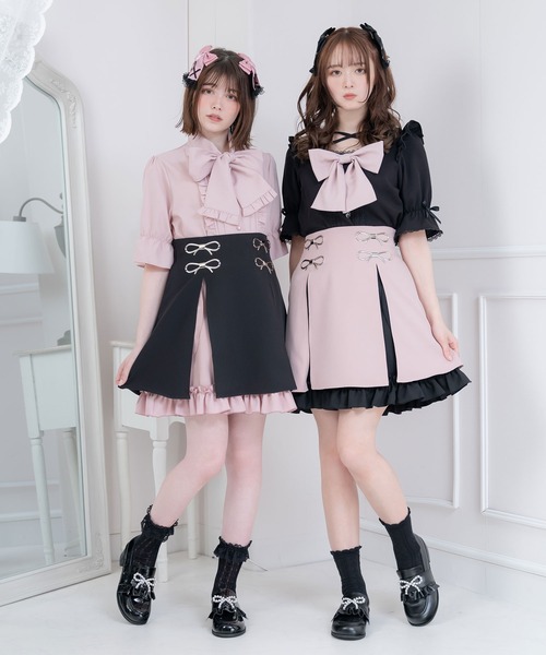 DINTブラウス♡マイデーモン♡ボウタイブラウス♡ キムユジョン マイデーモン風 ボウタイブラウス 韓国 シアー