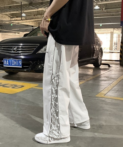 Mimma/Mimaa(ミマ)の「【Mimma/Mimaa】サイドラインループイージーパンツ(スラックス・メンズ・ホワイト/ブラック・FREE)」の14枚目の写真