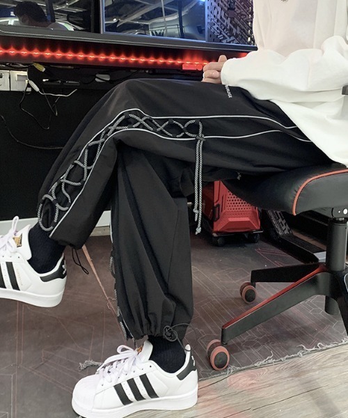 Mimma/Mimaa(ミマ)の「【Mimma/Mimaa】サイドラインループイージーパンツ(スラックス・メンズ・ホワイト/ブラック・FREE)」の21枚目の写真