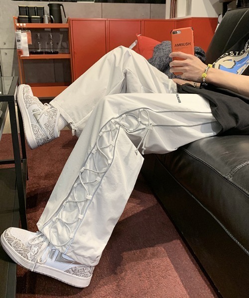 Mimma/Mimaa(ミマ)の「【Mimma/Mimaa】サイドラインループイージーパンツ(スラックス・メンズ・ホワイト/ブラック・FREE)」の17枚目の写真