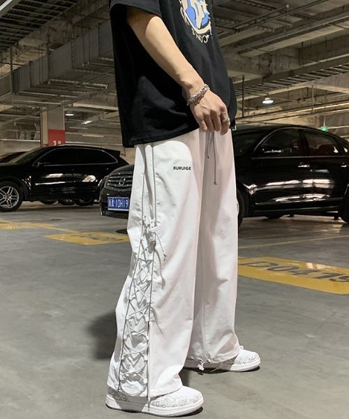 Mimma/Mimaa(ミマ)の「【Mimma/Mimaa】サイドラインループイージーパンツ(スラックス・メンズ・ホワイト/ブラック・FREE)」の10枚目の写真