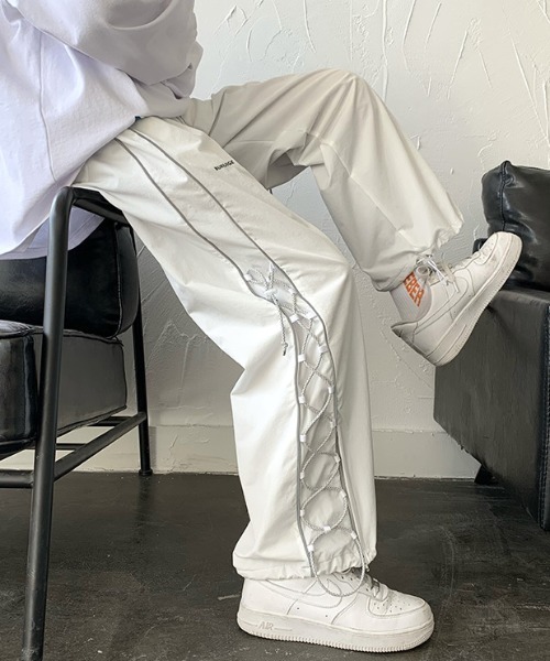 Mimma/Mimaa(ミマ)の「【Mimma/Mimaa】サイドラインループイージーパンツ(スラックス・メンズ・ホワイト/ブラック・FREE)」の20枚目の写真