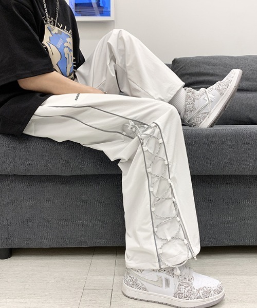 Mimma/Mimaa(ミマ)の「【Mimma/Mimaa】サイドラインループイージーパンツ(スラックス・メンズ・ホワイト/ブラック・FREE)」の18枚目の写真