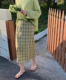チェックタイトスカート