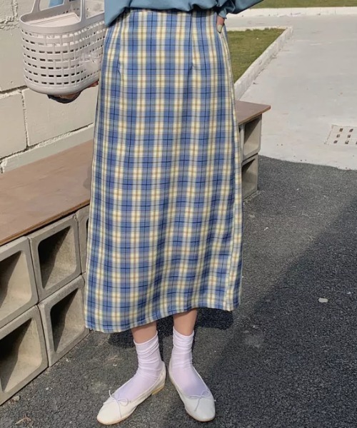 H.Warren（エイチウォーレン）の「チェックタイトスカート（スカート・レディース・ブルー/グリーン・FREE）」の18枚目の写真