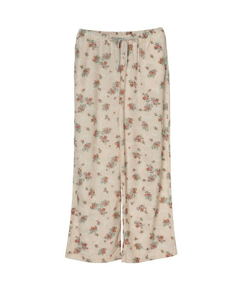 KID BLUE（キッドブルー）の「キッドブルー -22ガーゼパイルブーケ -くるぶし丈ボトムス -KRTP515 -kidblue（その他パンツ・レディース・アイボリー/ピンクベージュ・M）」の2枚目の写真