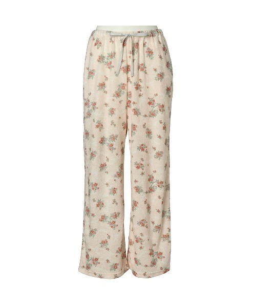 KID BLUE（キッドブルー）の「キッドブルー -22ガーゼパイルブーケ -くるぶし丈ボトムス -KRTP515 -kidblue（その他パンツ・レディース・アイボリー/ピンクベージュ・M）」の5枚目の写真