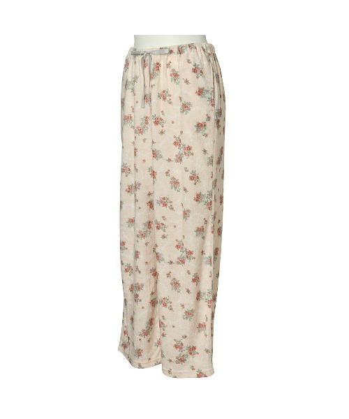 KID BLUE（キッドブルー）の「キッドブルー -22ガーゼパイルブーケ -くるぶし丈ボトムス -KRTP515 -kidblue（その他パンツ・レディース・アイボリー/ピンクベージュ・M）」の6枚目の写真