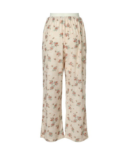 KID BLUE（キッドブルー）の「キッドブルー -22ガーゼパイルブーケ -くるぶし丈ボトムス -KRTP515 -kidblue（その他パンツ・レディース・アイボリー/ピンクベージュ・M）」の7枚目の写真