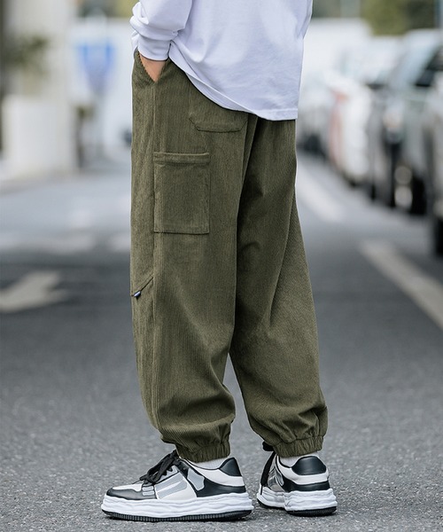 HOOK（フック）の「【HOOK】コーデュロイ裾絞りカーゴパンツ（カーゴ