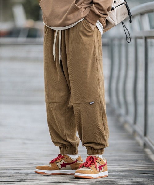 HOOK(フック)の「【HOOK】コーデュロイ裾絞りカーゴパンツ(カーゴパンツ・メンズ・ブラック/ブラウン/カーキ・M/L/XL/XXL)」の5枚目の写真