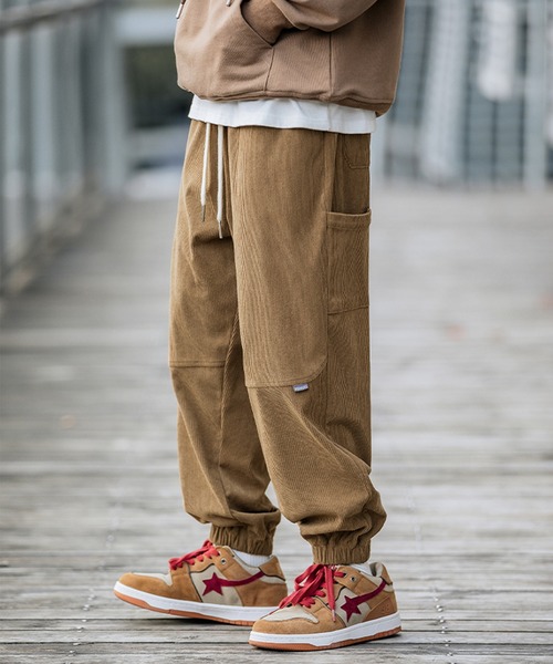 HOOK（フック）の「【HOOK】コーデュロイ裾絞りカーゴパンツ（カーゴ