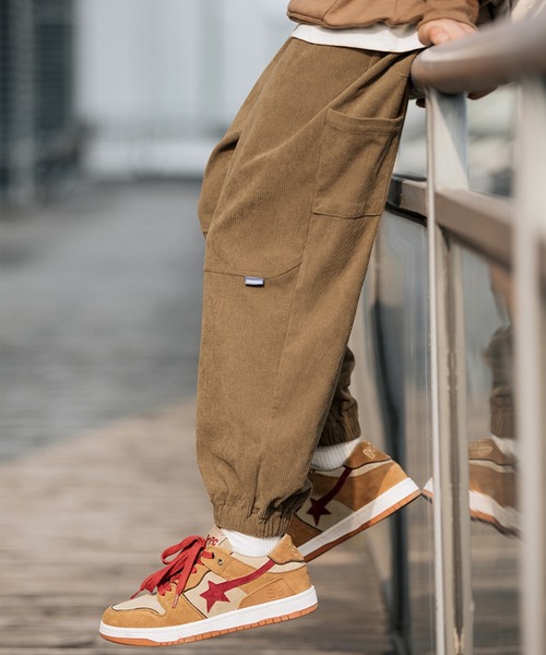 HOOK（フック）の「【HOOK】コーデュロイ裾絞りカーゴパンツ（カーゴ