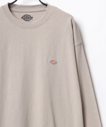 Dickies/ディッキーズ ビッグシルエット ミニロゴワッペン ワンポイント刺繍 ロングスリーブTシャツ/レディース メンズ ロンT