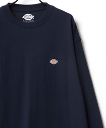 Dickies/ディッキーズ ビッグシルエット ミニロゴワッペン ワンポイント刺繍 ロングスリーブTシャツ/レディース メンズ ロンT