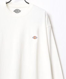 Dickies/ディッキーズ ビッグシルエット ミニロゴワッペン ワンポイント刺繍 ロングスリーブTシャツ/レディース メンズ ロンT