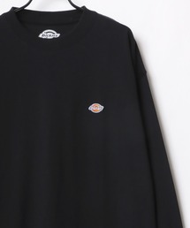 Dickies/ディッキーズ ビッグシルエット ミニロゴワッペン ワンポイント刺繍 ロングスリーブTシャツ/レディース メンズ ロンT