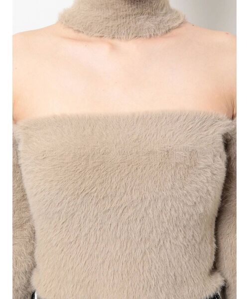 GYDA（ジェイダ）の「2WAYシャギーチョーカーニットトップス（ニット/セーター・レディース・オフホワイト/ブラック/ベージュ・FREE）」の18枚目の写真