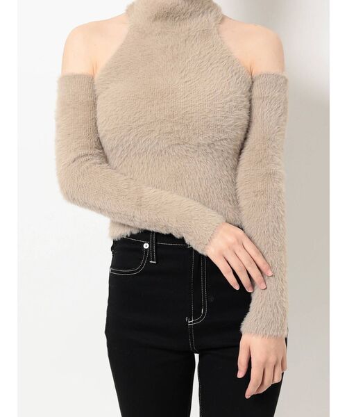 GYDA（ジェイダ）の「2WAYシャギーチョーカーニットトップス（ニット/セーター・レディース・オフホワイト/ブラック/ベージュ・FREE）」の21枚目の写真