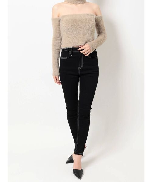 GYDA（ジェイダ）の「2WAYシャギーチョーカーニットトップス（ニット/セーター・レディース・オフホワイト/ブラック/ベージュ・FREE）」の22枚目の写真