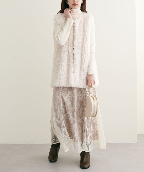 natural couture（ナチュラルクチュール）の「2022AWアイテム/好評リバイバル/もちもちベーシックリブタートル（ニット/セーター・レディース・ブラック/ベージュ/オフホワイト/オレンジ/ブルー/その他1・FREE）」の15枚目の写真