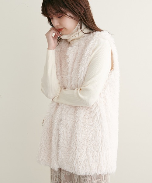 natural couture（ナチュラルクチュール）の「2022AWアイテム/好評リバイバル/もちもちベーシックリブタートル（ニット/セーター・レディース・ブラック/ベージュ/オフホワイト/オレンジ/ブルー/その他1・FREE）」の7枚目の写真