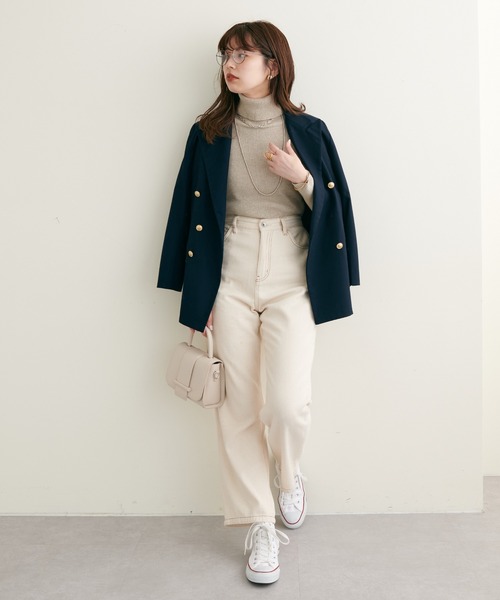 natural couture（ナチュラルクチュール）の「2022AWアイテム/好評リバイバル/もちもちベーシックリブタートル（ニット/セーター・レディース・ブラック/ベージュ/オフホワイト/オレンジ/ブルー/その他1・FREE）」の18枚目の写真