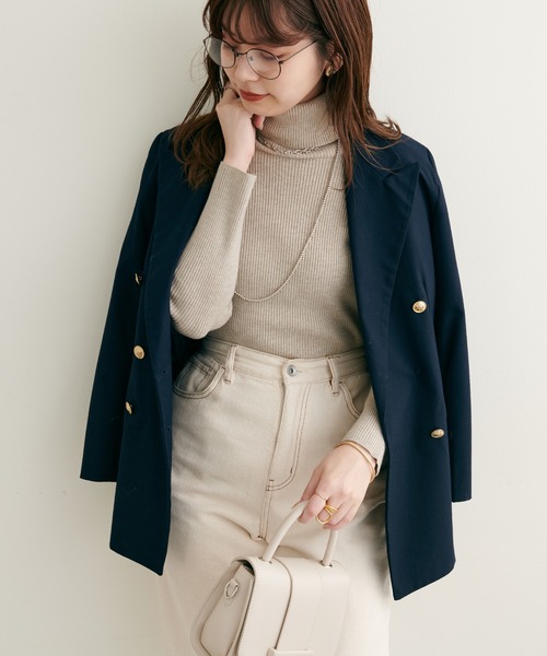 natural couture（ナチュラルクチュール）の「2022AWアイテム/好評リバイバル/もちもちベーシックリブタートル（ニット/セーター・レディース・ブラック/ベージュ/オフホワイト/オレンジ/ブルー/その他1・FREE）」の14枚目の写真