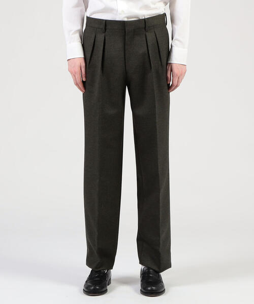 TOMORROWLAND (トゥモローランド)の「ウール ネップ イン2プリーツワイドトラウザーズ Dormeuil Sportex(その他パンツ・メンズ・カーキ・44/46/48/50)」の3枚目の写真