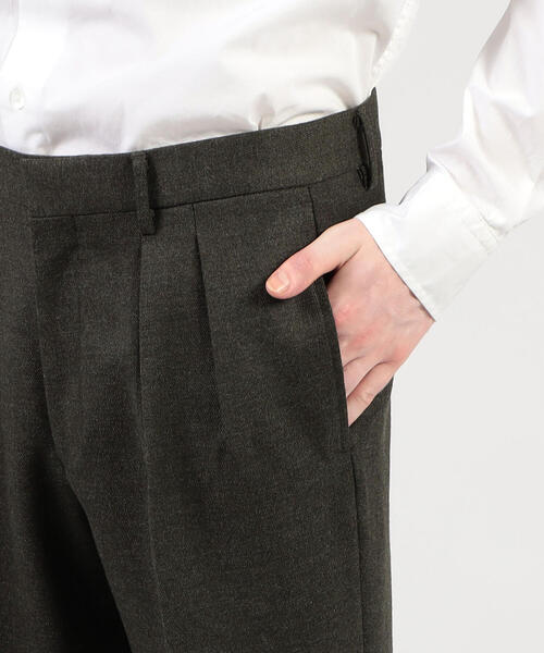 TOMORROWLAND × DORMEUIL 2プリーツスラックス TOMORROWLAND × DORMEUIL 2プリーツスラックス ウールコットン