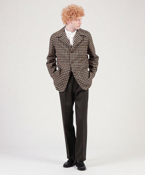 TOMORROWLAND (トゥモローランド)の「ウール ネップ イン2プリーツワイドトラウザーズ Dormeuil Sportex(その他パンツ・メンズ・カーキ・44/46/48/50)」の11枚目の写真