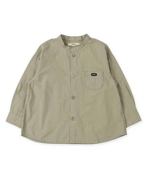 FITH(フィス)の「タイプライターコットン 長袖 シャツ(シャツ/ブラウス・キッズ・グレー/カーキ/ホワイト/オレンジ・100/80/120/90/110)」の4枚目の写真