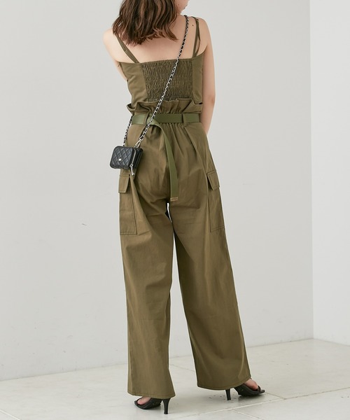 Chico（チコ）の「ベルト付きハイウエストカーゴロングパンツ（カーゴパンツ・レディース・ブラック/ベージュ/カーキ・FREE）」の16枚目の写真