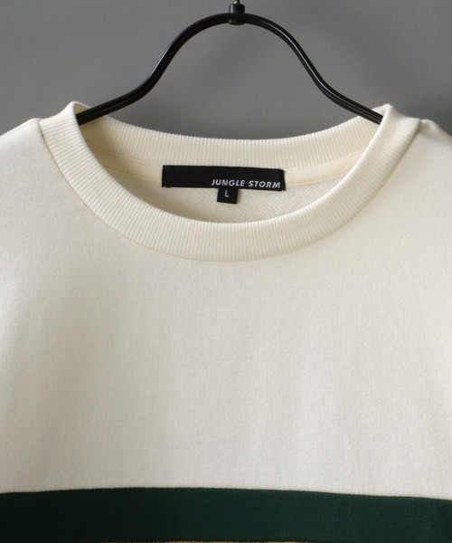 SITRY(シトリー)の「wide silhouette patch logo sweat/ワイドシルエット ワッペン ロゴ スウェット/トレーナー(スウェット・メンズ・ブラック/オフホワイト/グレイッシュブルー・M/L)」の9枚目の写真