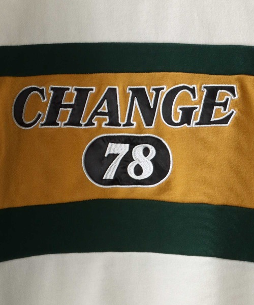 SITRY(シトリー)の「wide silhouette patch logo sweat/ワイドシルエット ワッペン ロゴ スウェット/トレーナー(スウェット・メンズ・ブラック/オフホワイト/グレイッシュブルー・M/L)」の7枚目の写真