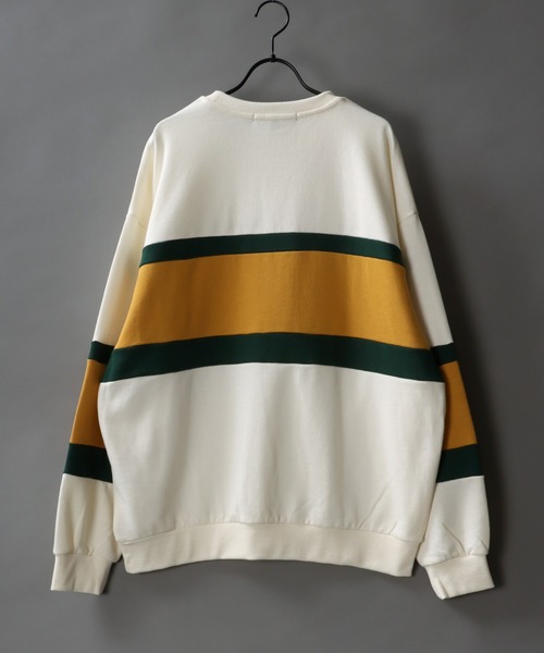 SITRY(シトリー)の「wide silhouette patch logo sweat/ワイドシルエット ワッペン ロゴ スウェット/トレーナー(スウェット・メンズ・ブラック/オフホワイト/グレイッシュブルー・M/L)」の5枚目の写真