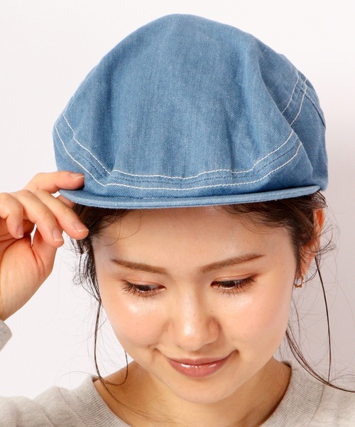 Lee（リー）の「Lee HUNTING DENIM デニム ハンチング（ハンチング/ベレー帽・メンズ・ライトブルー/ネイビー・FREE）」の3枚目の写真